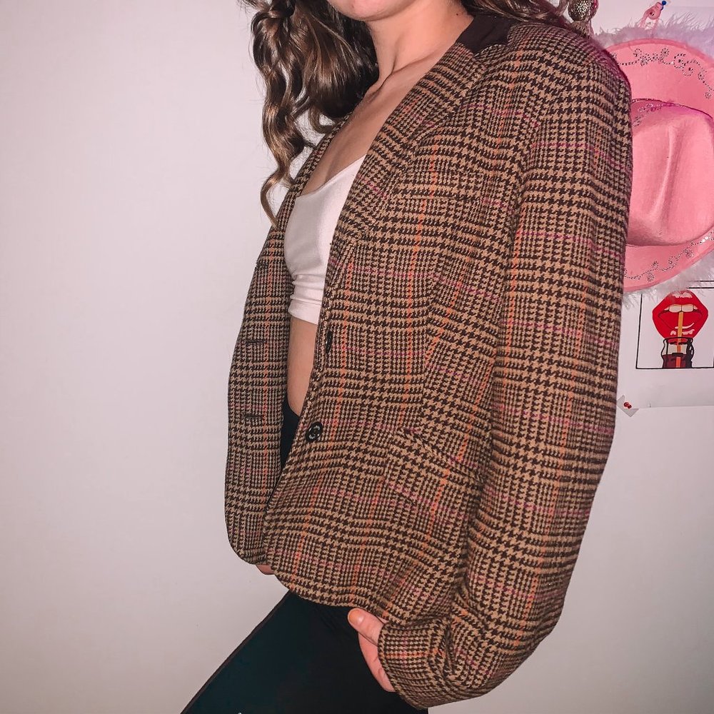 plaid blazer jacket - Picture 4 of 4